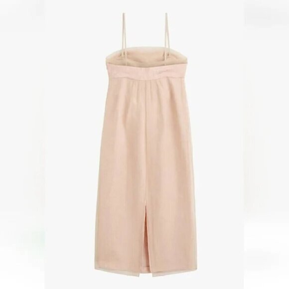 Zara Limited Edition Mixed Organza Dress NWT Pale Pink Size Medium - Picture 7 of 14